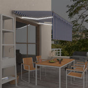 Automatska tenda s roletom i senzorom LED 3,5x2,5m plavo-bijela