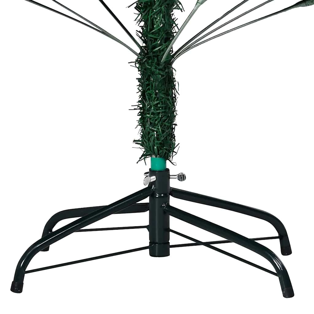 Umjetno osvijetljeno božićno drvce s kuglicama zeleno 240cm PVC