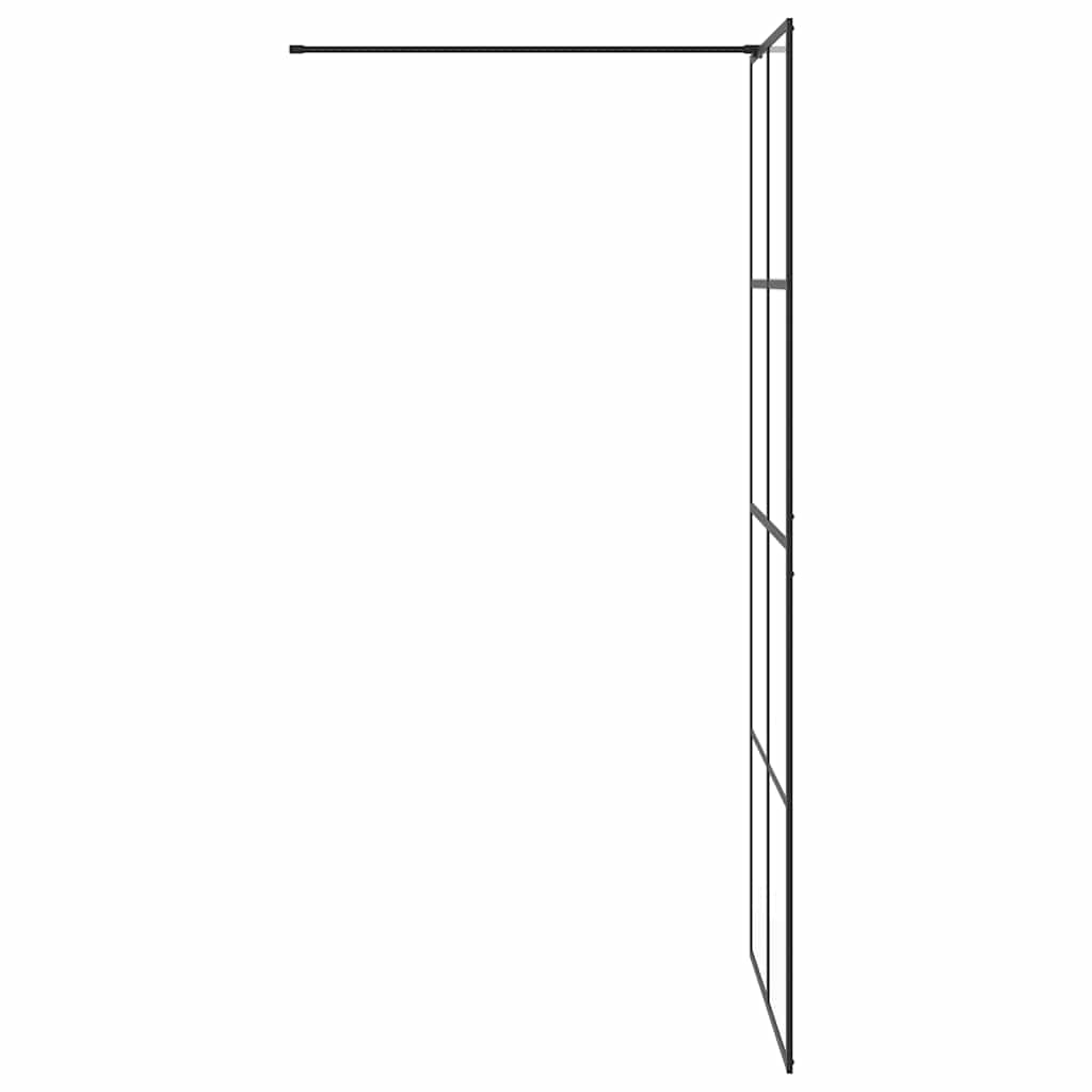 Pregrada za tuširanje s prozirnim staklom ESG 90 x 195 cm crna