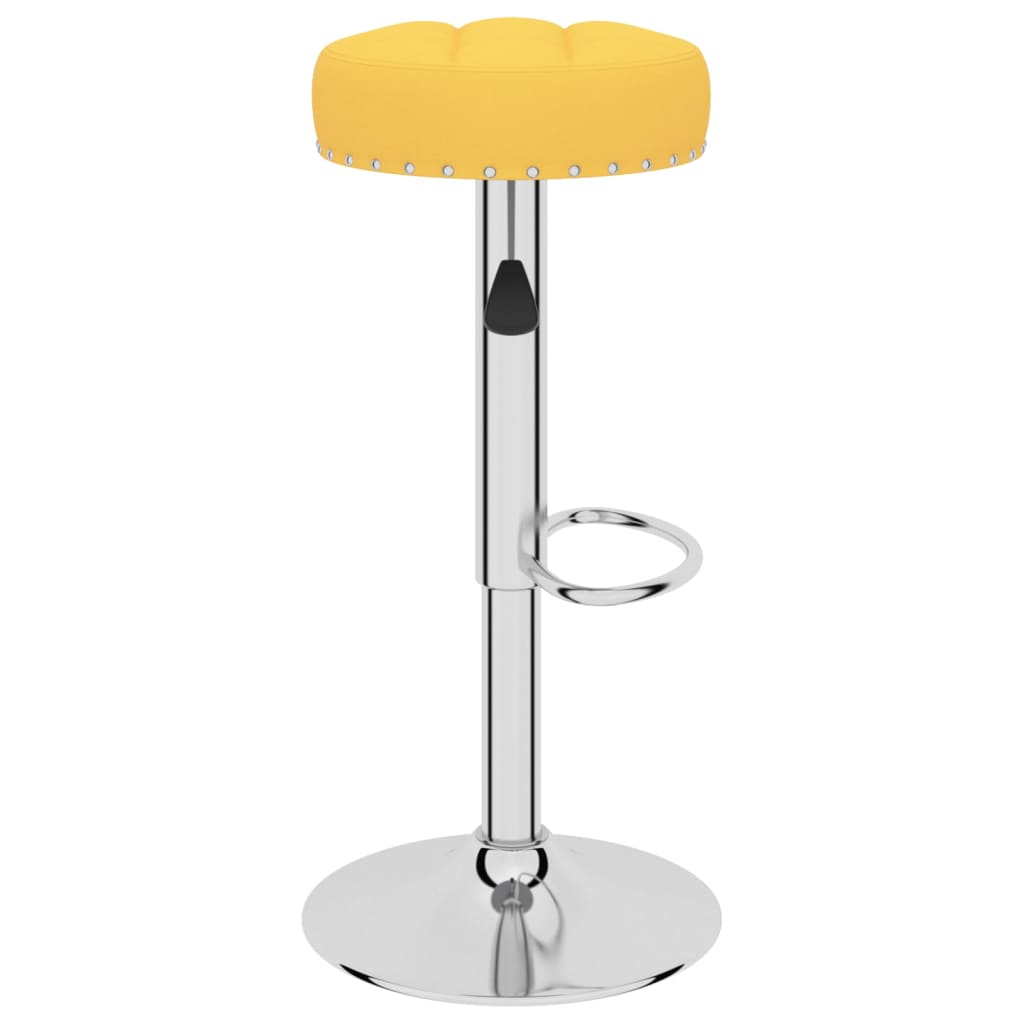Barski stolci od tkanine 2 kom boja senfa