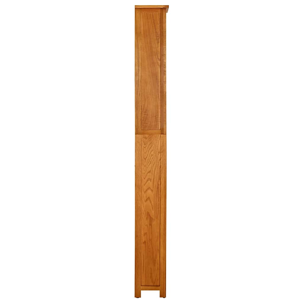 Police za knjige s 7 razine 60x22x200 cm od masivne hrastovine