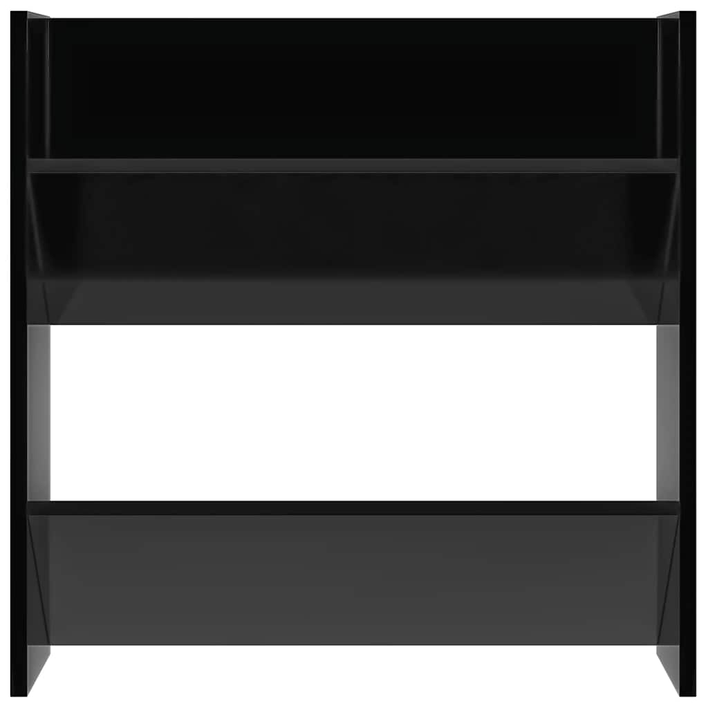 Zidni ormarići za cipele 2 kom sjajni crni 60x18x60 cm drveni