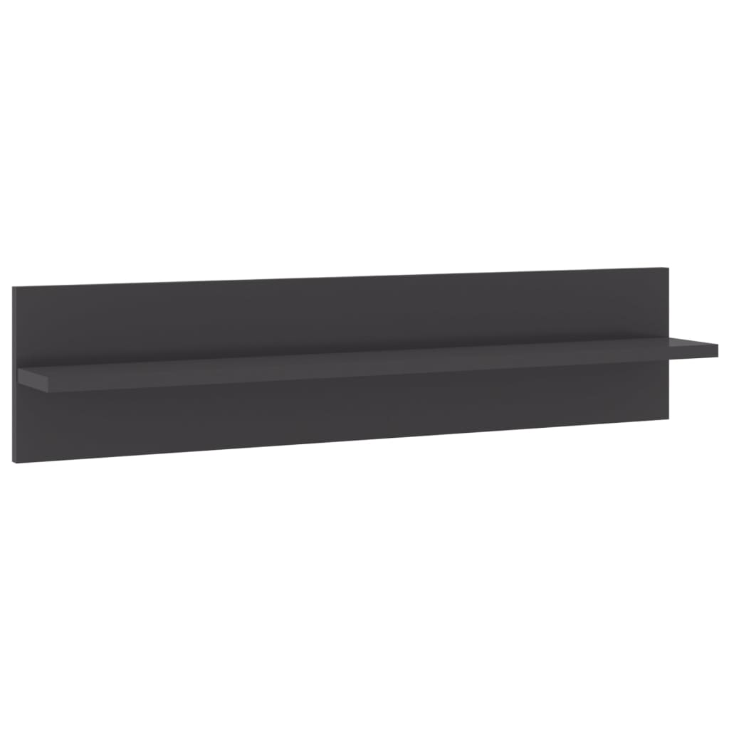 Zidne police 4 kom sjajne sive 80x11,5x18 cm konstruirano drvo