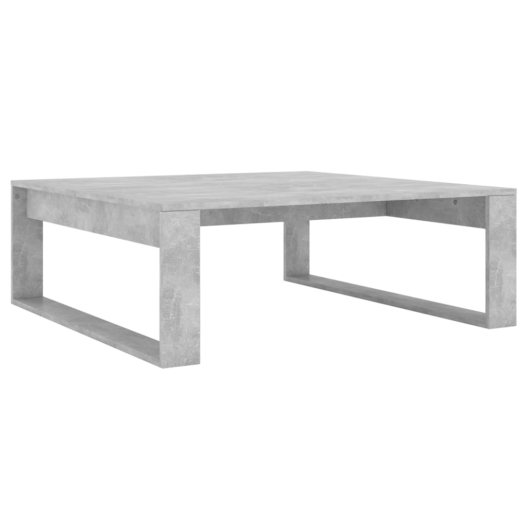 Stolić za kavu siva boja betona 100x100x35 cm konstruirano drvo