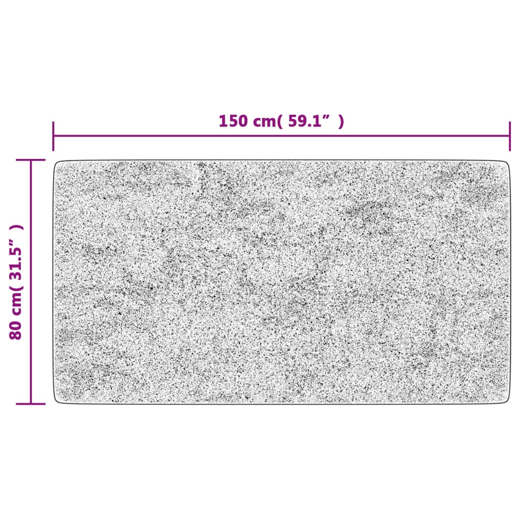Perivi tepih 80 x 150 cm sivi
