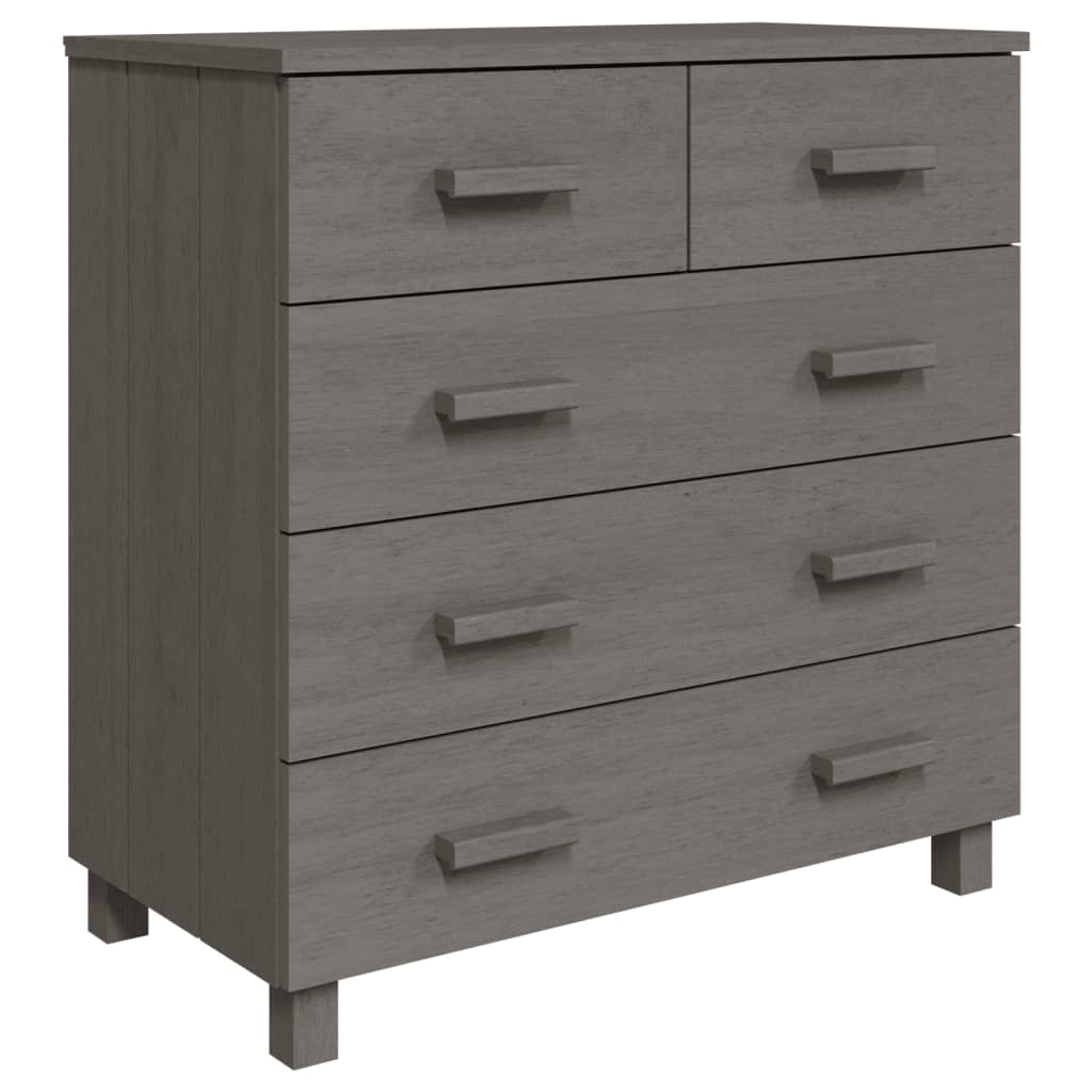 Komoda svjetlosiva 79 x 40 x 80 cm od masivne borovine