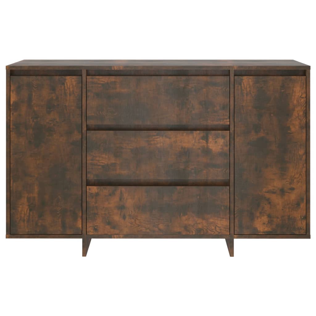 Komoda s 3 ladice boja dimljenog hrasta 120 x 41 x 75 cm drvena