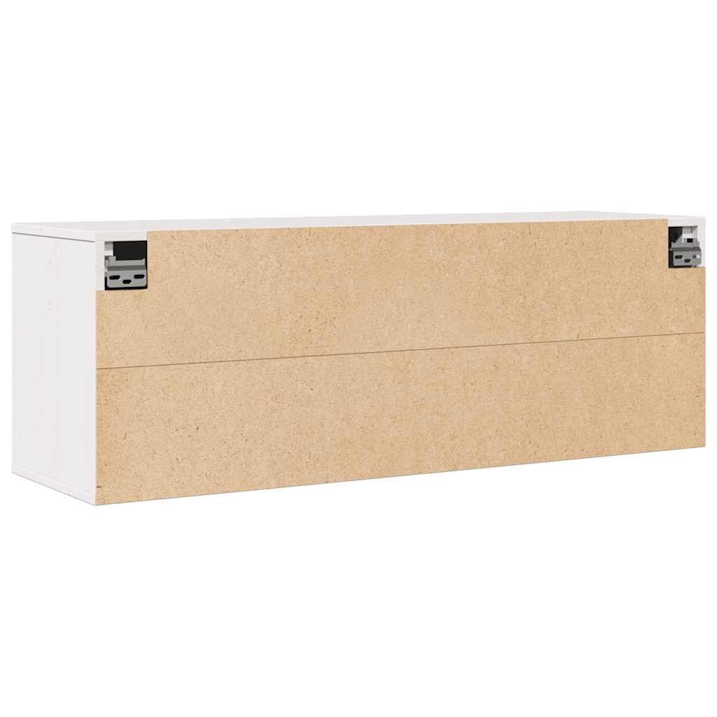 Zidni ormarić bijeli 100 x 30 x 35 cm od masivne borovine