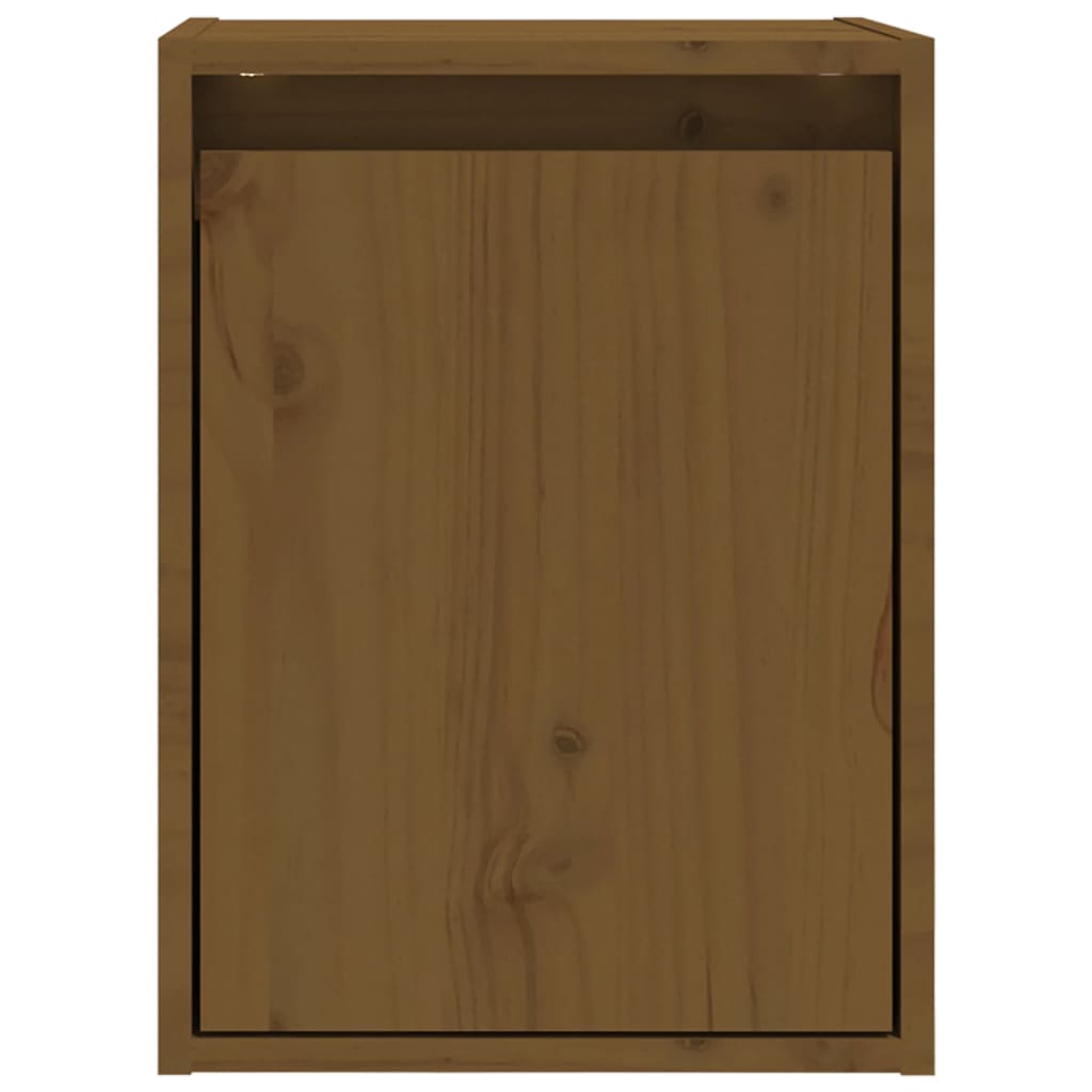 Zidni ormarići 2 kom boja meda 30x30x40 cm od masivne borovine