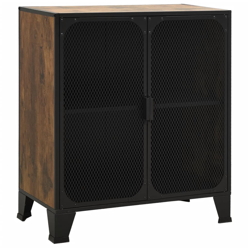 Ormarići za pohranu 2 kom rustično smeđi 72x36x82 cm metal/MDF
