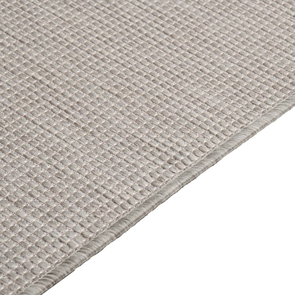 Vanjski tepih ravnog tkanja 100 x 200 cm svijetlo sivi