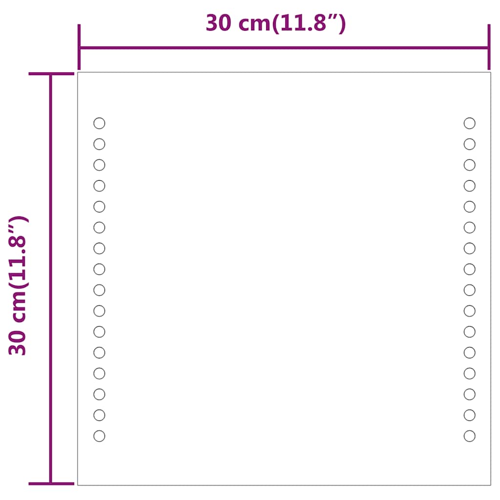 LED kupaonsko ogledalo 30x30 cm