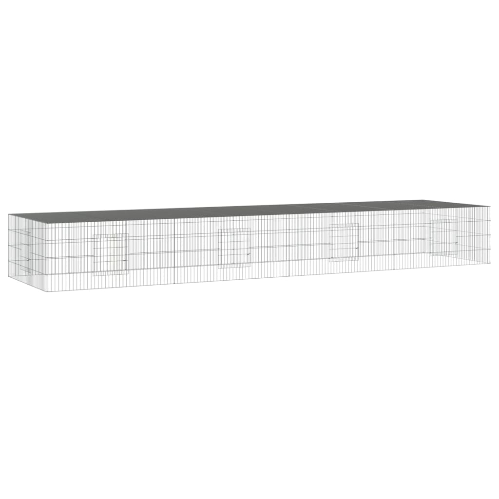 Kavez za zečeve s 4 panela 433x109x54 cm od pocinčanog željeza