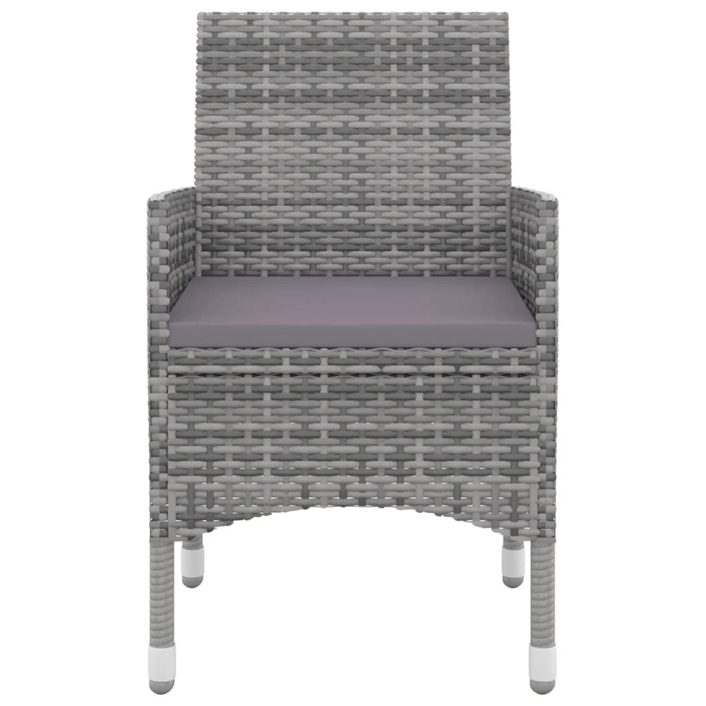 5-dijelni vrtni blagovaonski set s jastucima poliratan i staklo