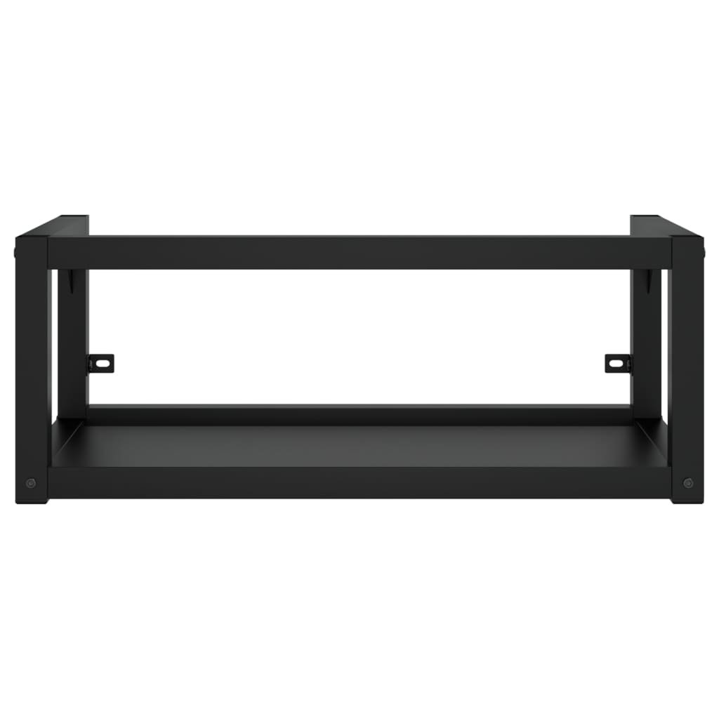 Kupaonski okvir s ugrađenim umivaonikom crni željezni