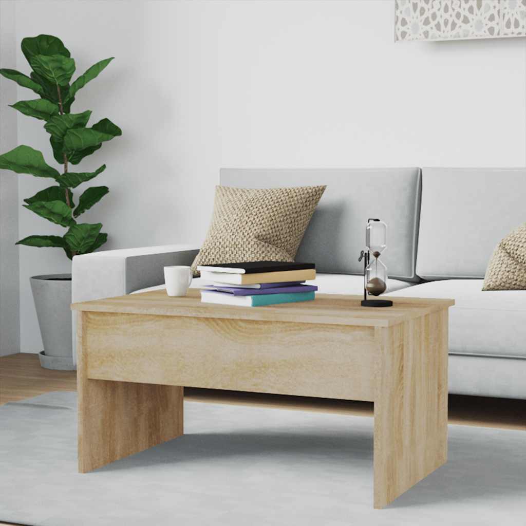 Stolić za kavu boja hrasta 80x50,5x41,5 cm konstruirano drvo