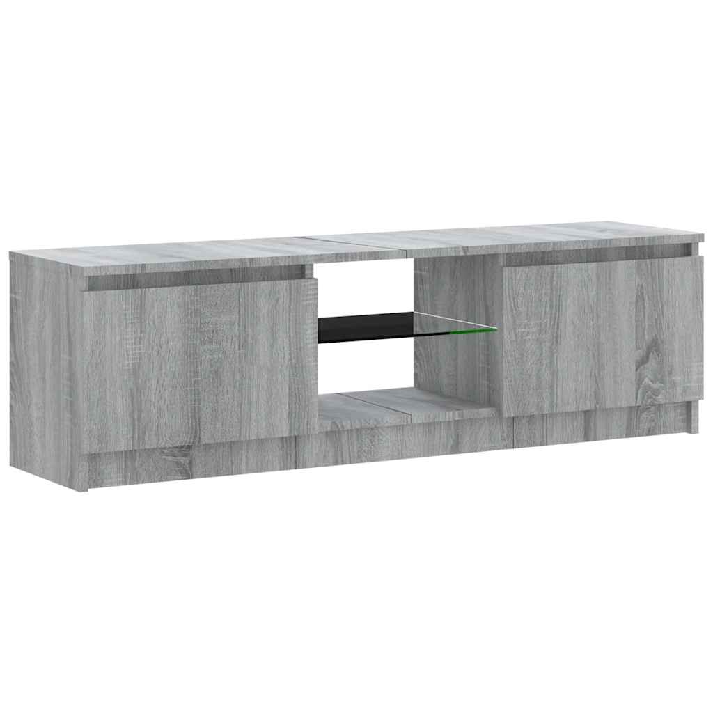 TV ormarić s LED svjetlima boja hrasta sonome 120x30x36 cm