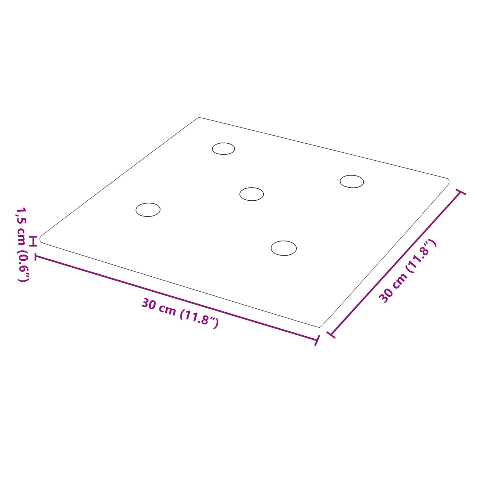 Zidna uzglavlja 12 pcs Boja cappuccina 30 x 30 cm Lažna koža
