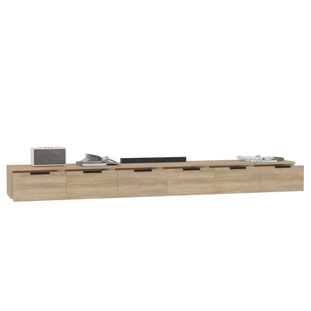 Zidni ormarići 2 kom boja hrasta 102x30x20 cm konstruirano drvo