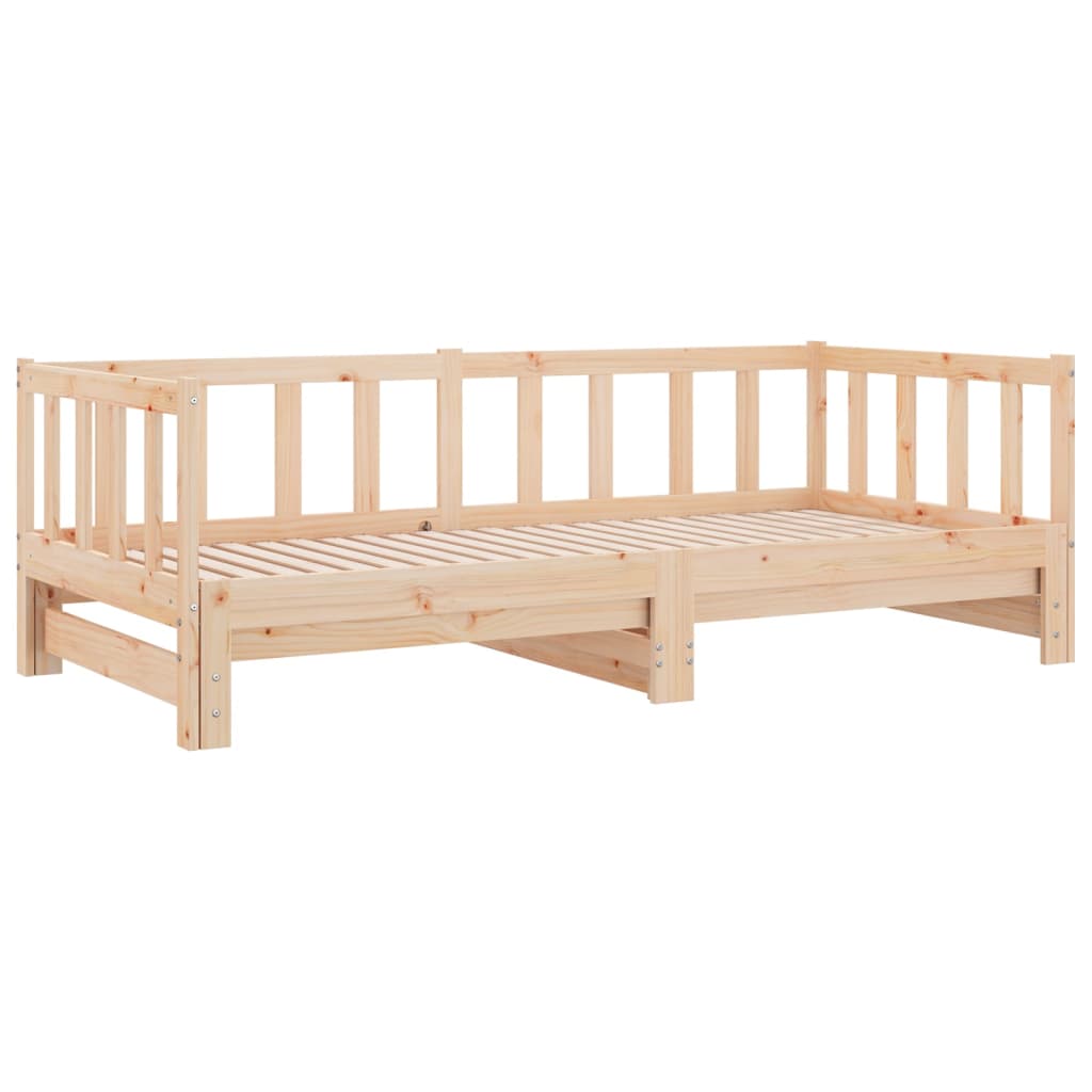 Dnevni ležaj na izvlačenje 2x (80 x 200) cm od masivne borovine