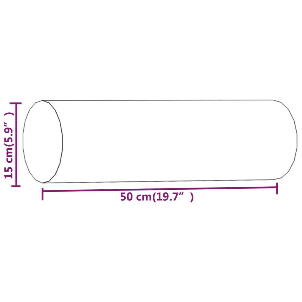 Ukrasni jastuci 2 kom crni Ø 15 x 50 cm baršunasti
