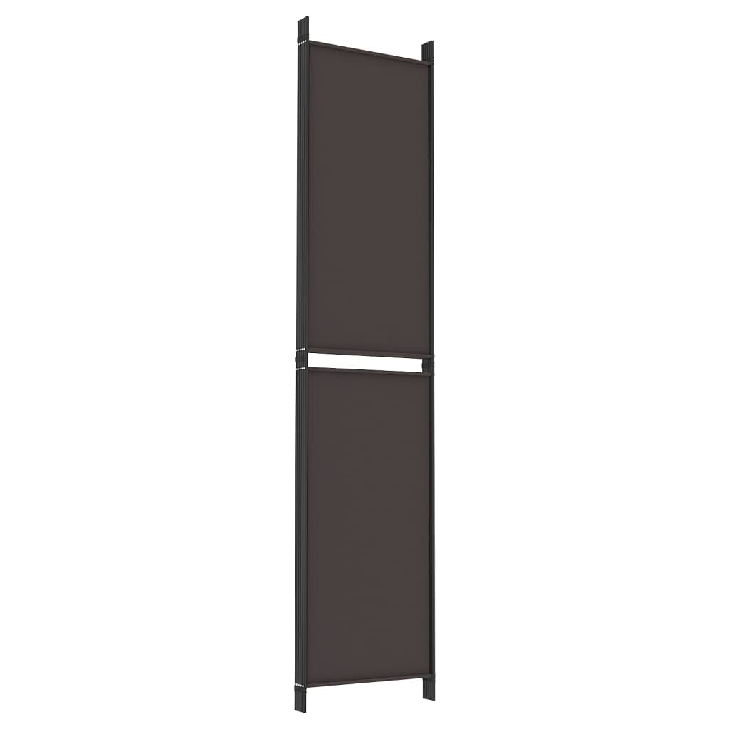 Sobna pregrada s 5 panela smeđa 250x220 cm od tkanine