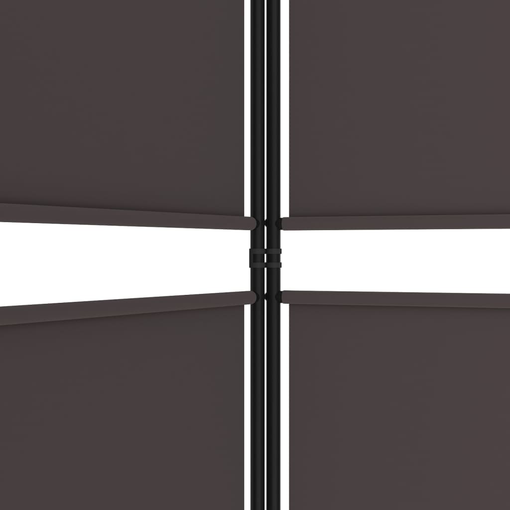 Sobna pregrada s 5 panela smeđa 250x220 cm od tkanine