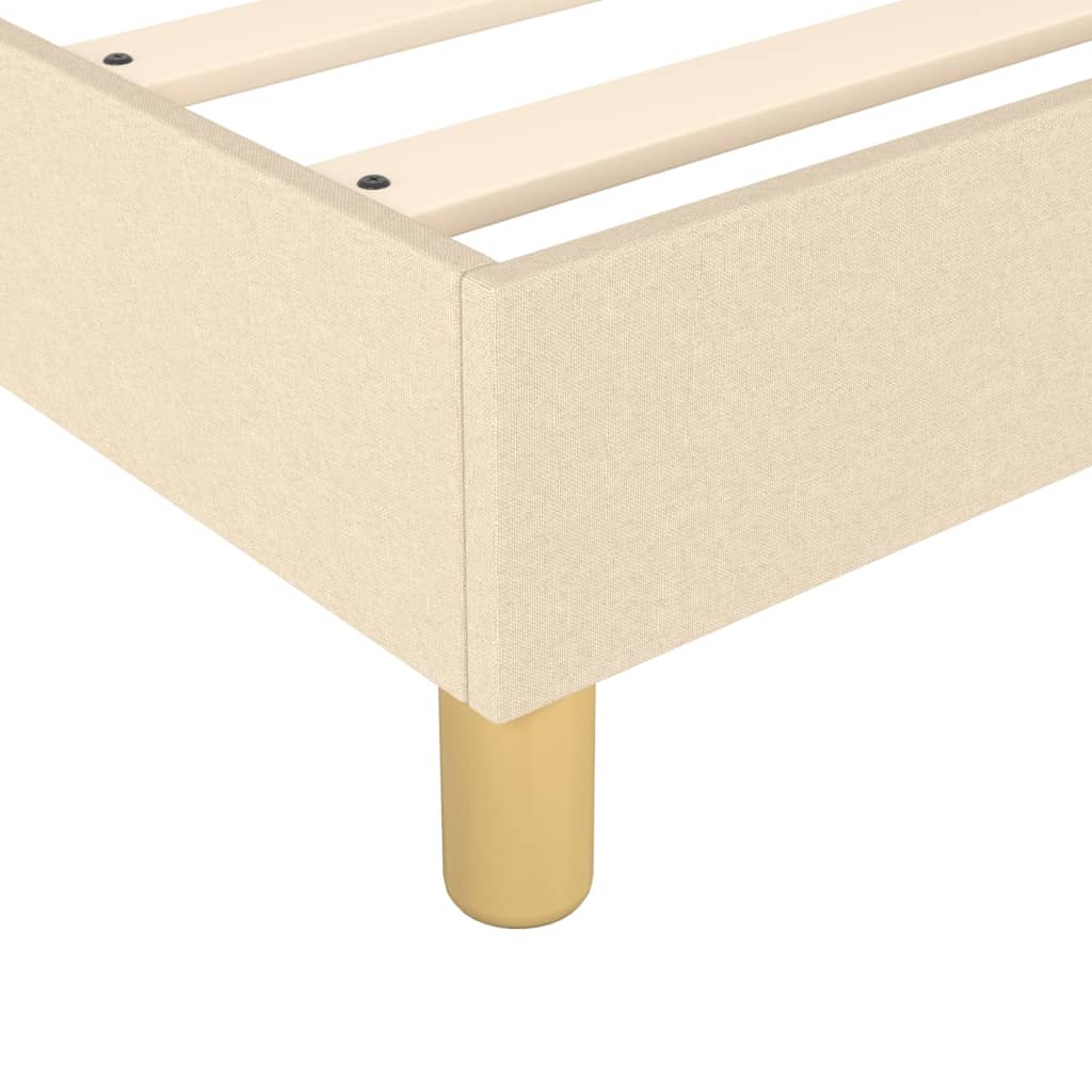 Okvir za krevet s oprugom krem 120 x 200 cm od tkanine