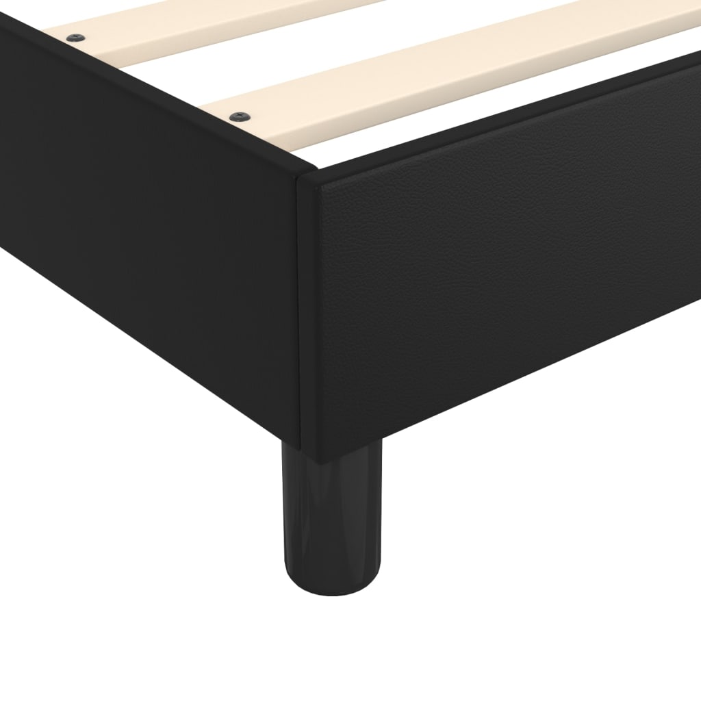Okvir za krevet s oprugom crni 140x200 cm od umjetne kože