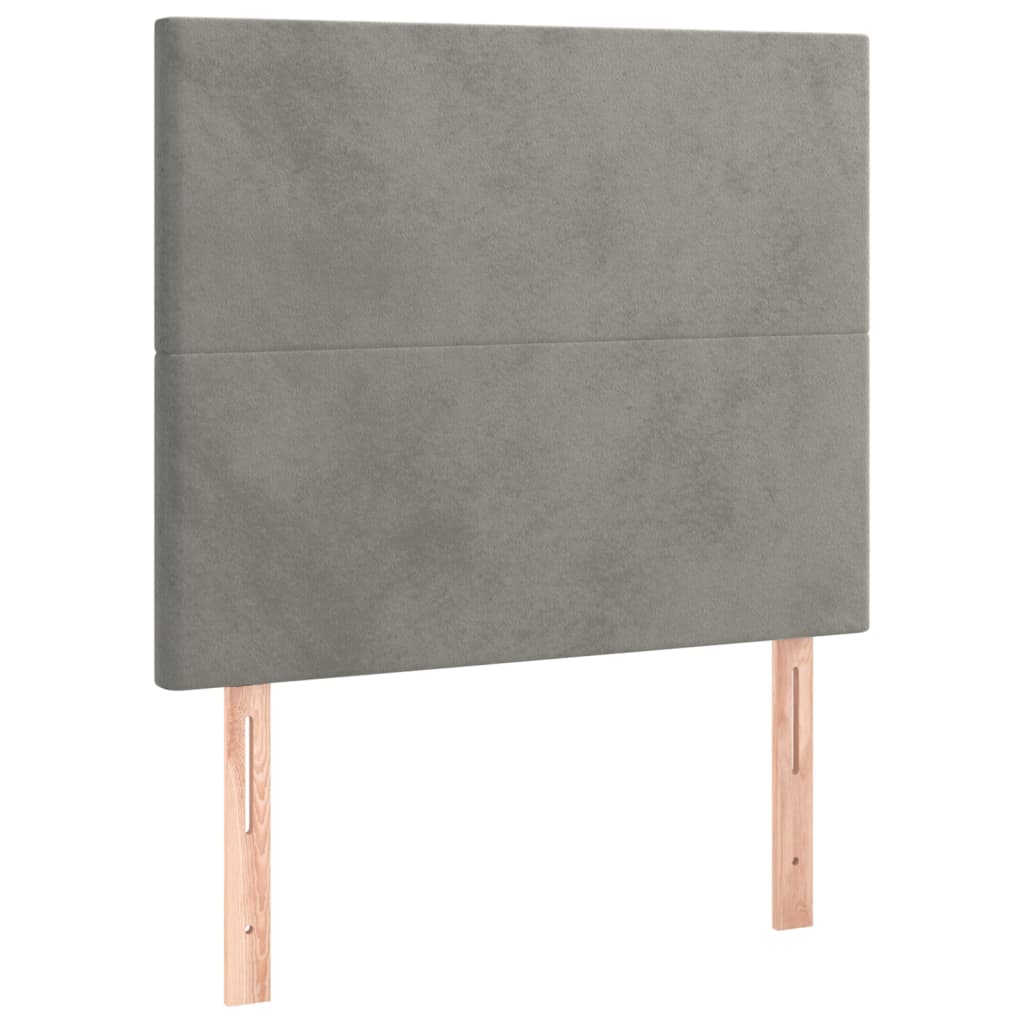 Uzglavlje svijetlosivo 80x5x118/128 cm baršunasto