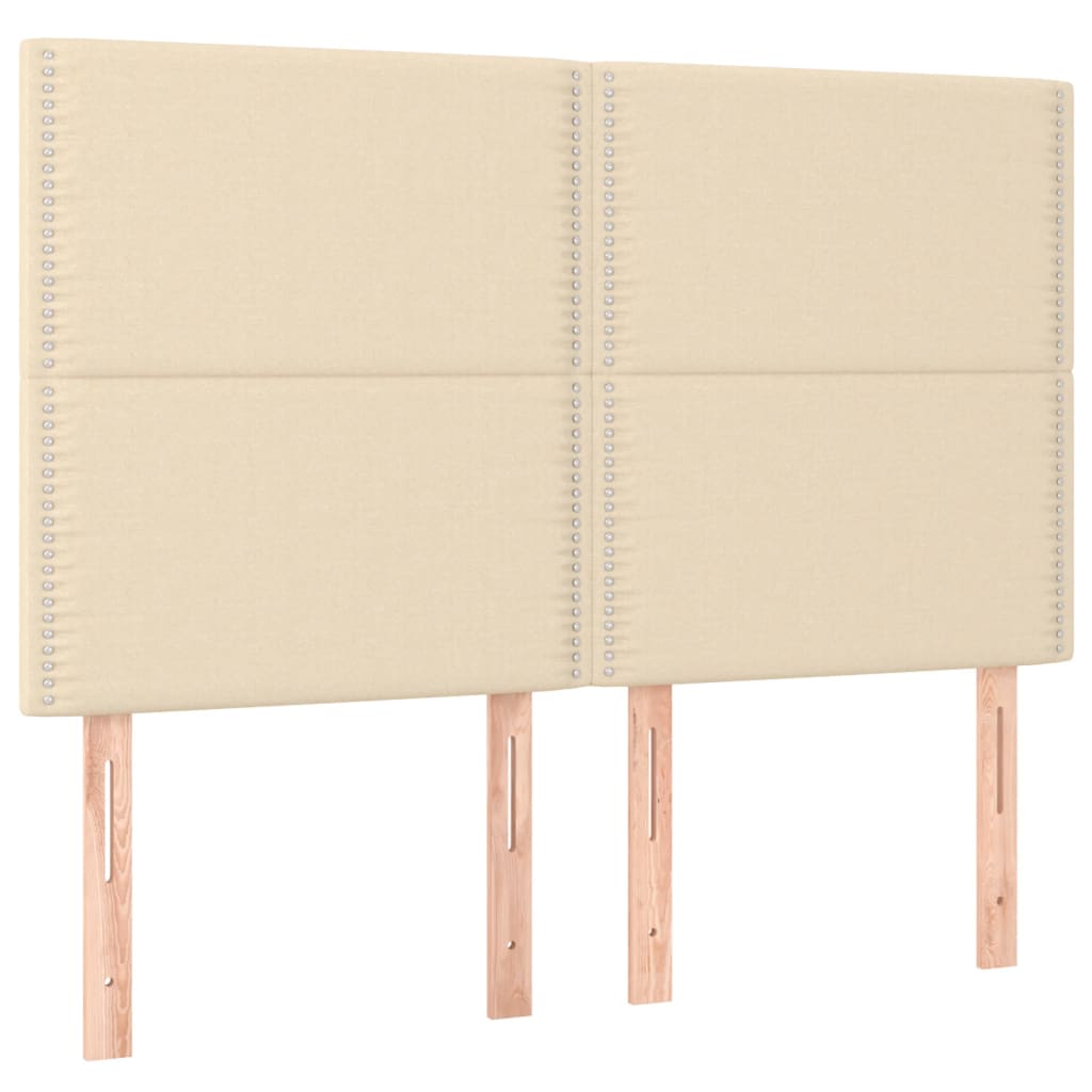 Uzglavlje krem boje 144x5x118/128 cm tkanina