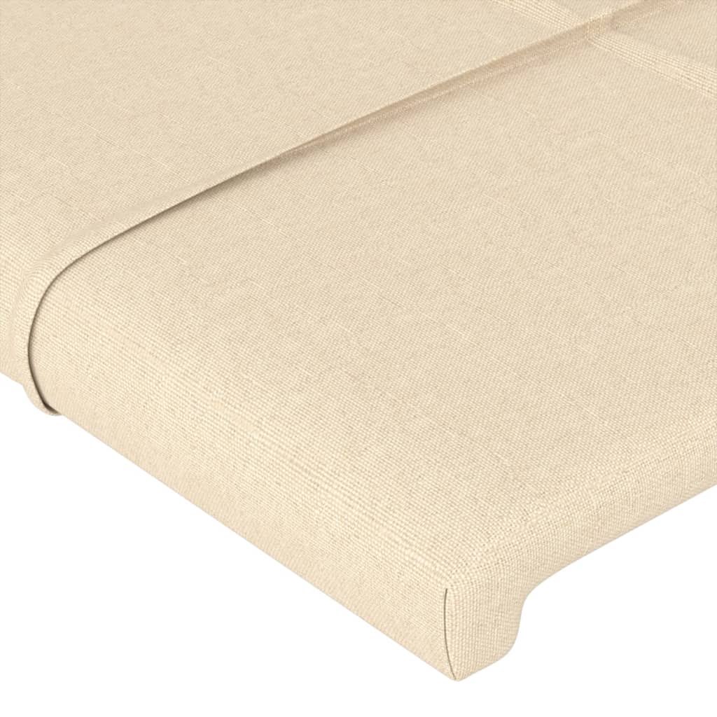 Uzglavlje krem boje 144x5x118/128 cm tkanina