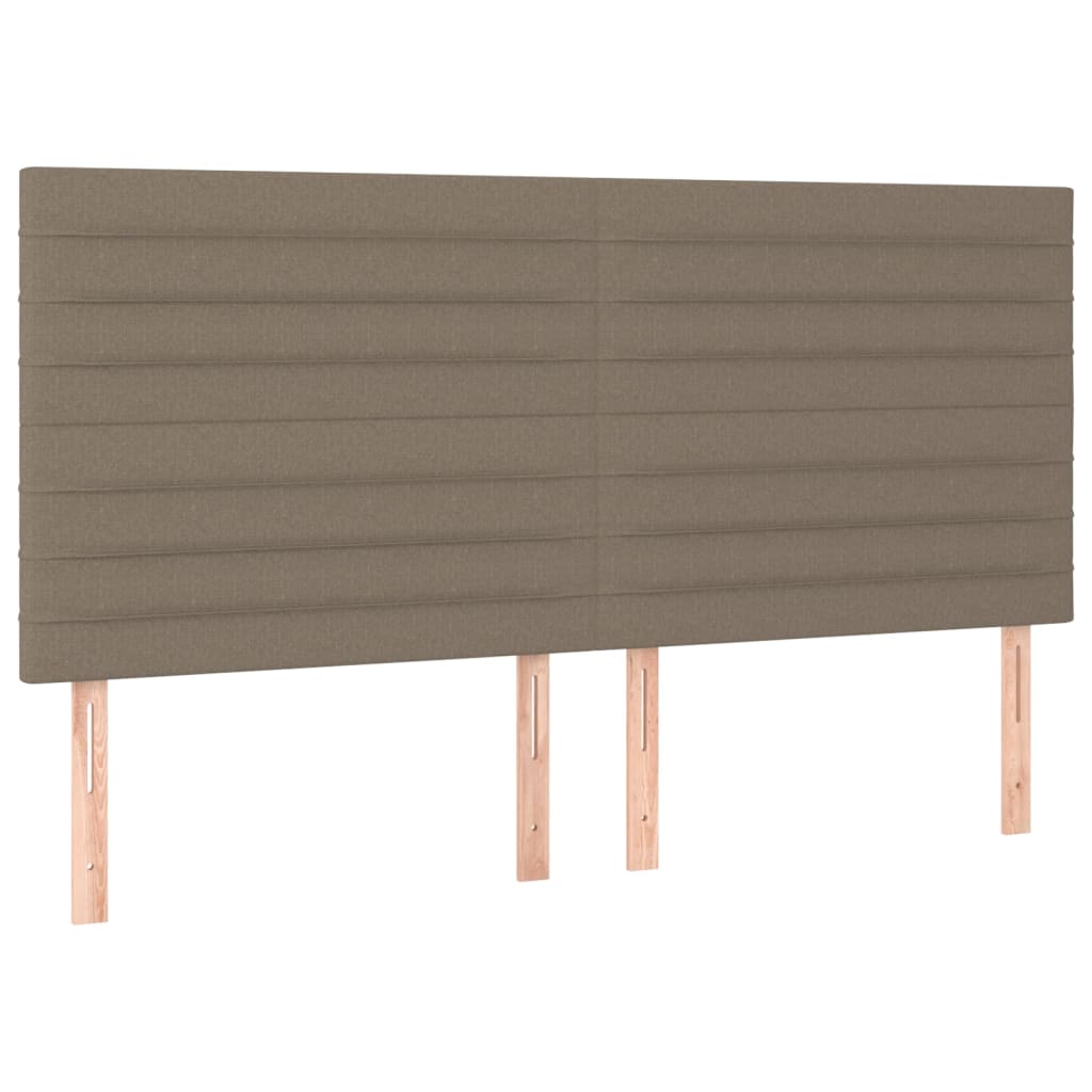 Uzglavlje boje taupe 160x5x118/128 cm tkanina