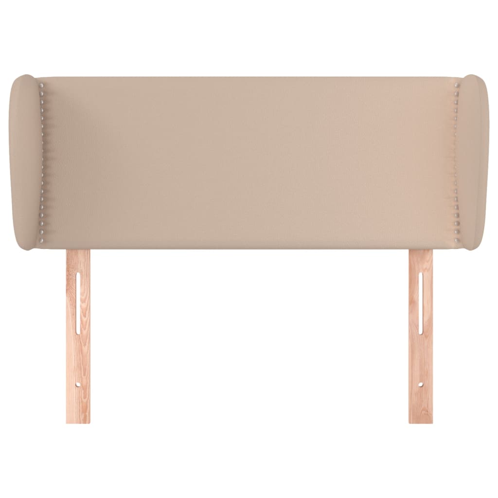 Uzglavlje s ušima boja cappuccina 83x23x78/88 cm umjetna koža