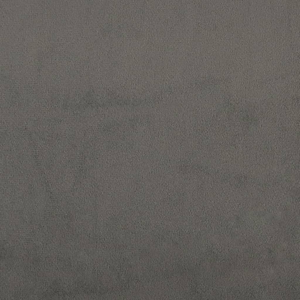 Uzglavlje s ušima tamnosivo 103x23x118/128 cm baršunasto