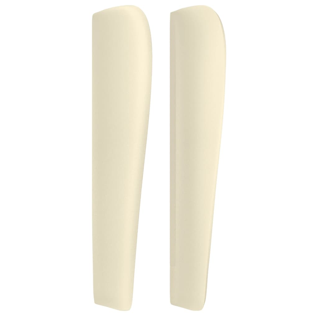 Uzglavlje s ušima krem 83 x 23 x 118/128 cm od umjetne kože