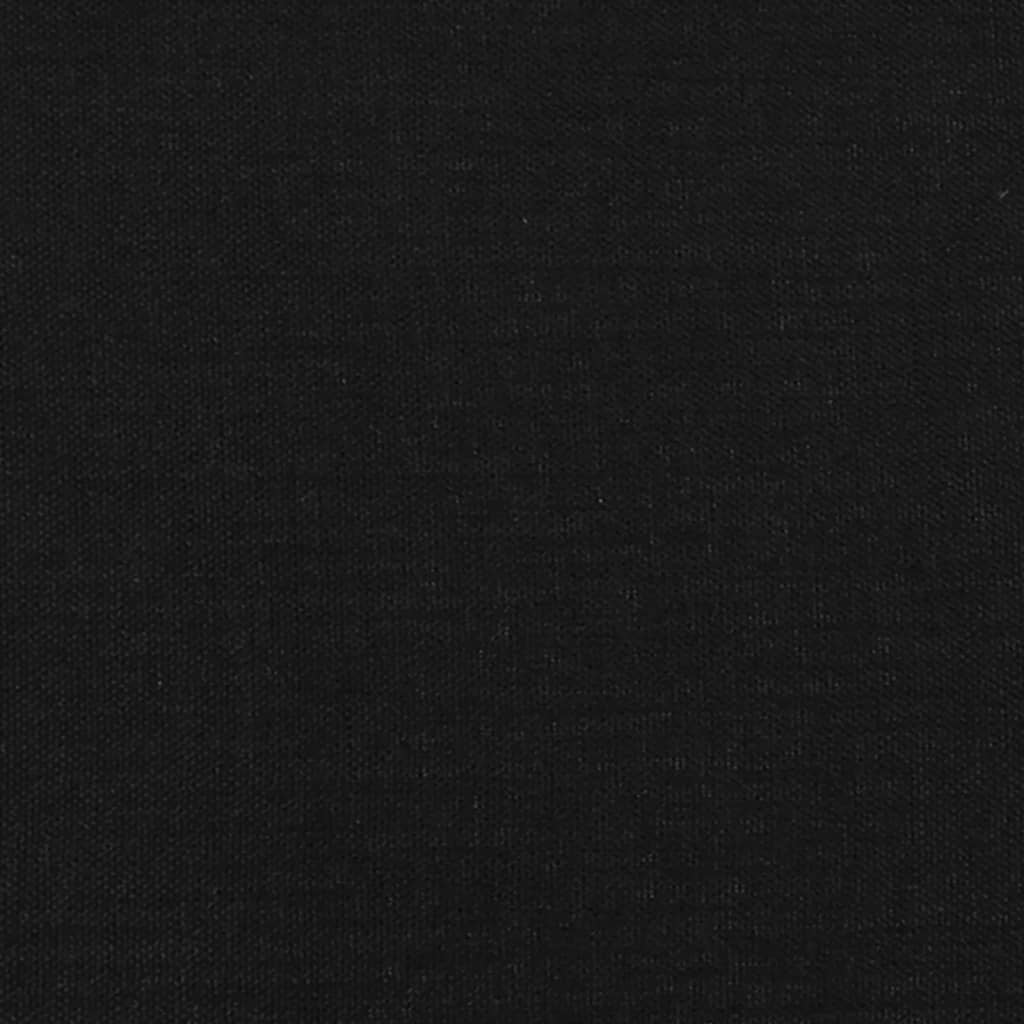 Uzglavlje s ušima crno 183x23x118/128 cm od tkanine