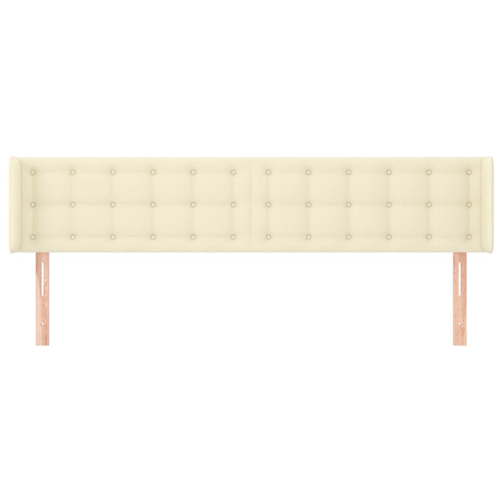 Uzglavlje s ušima krem 183x16x78/88 cm od od umjetne kože