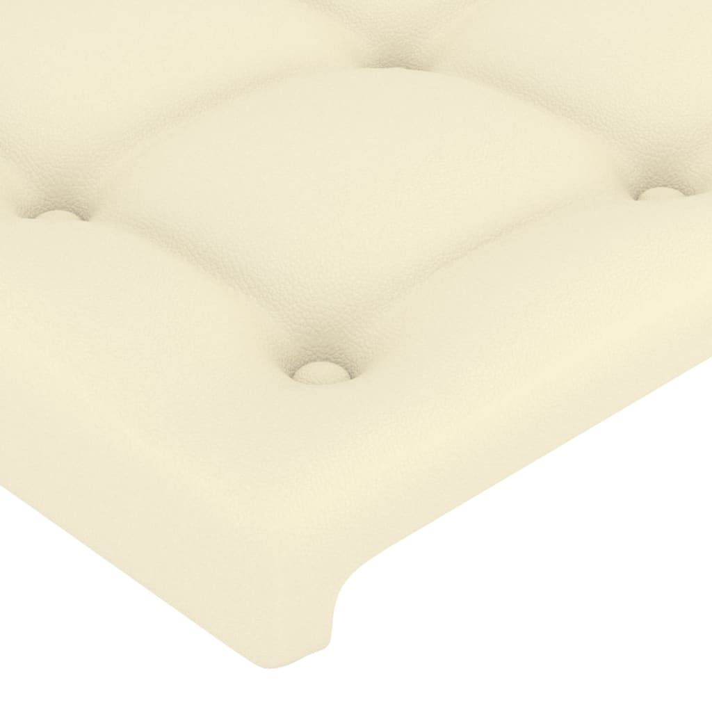 Uzglavlje s ušima krem 183x16x78/88 cm od od umjetne kože