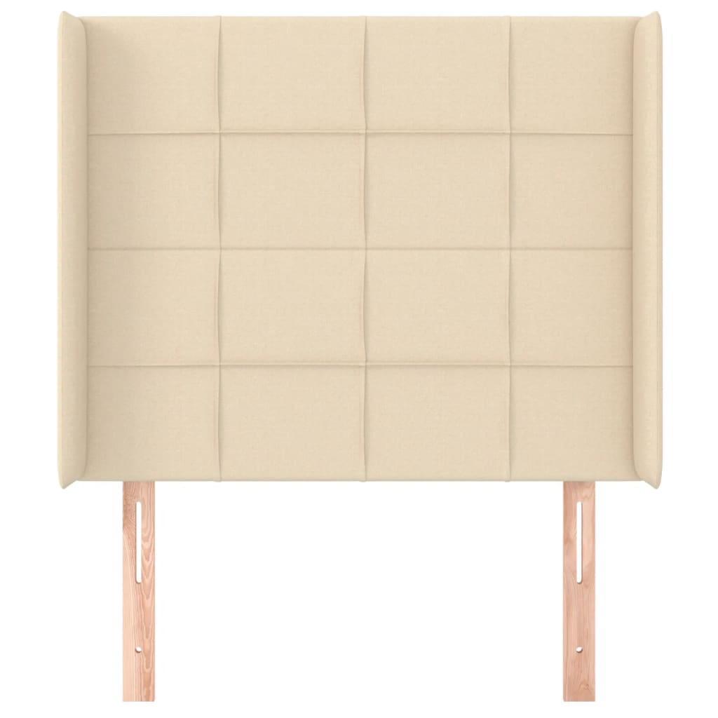 Uzglavlje s ušima krem 83x16x118/128 cm od tkanine