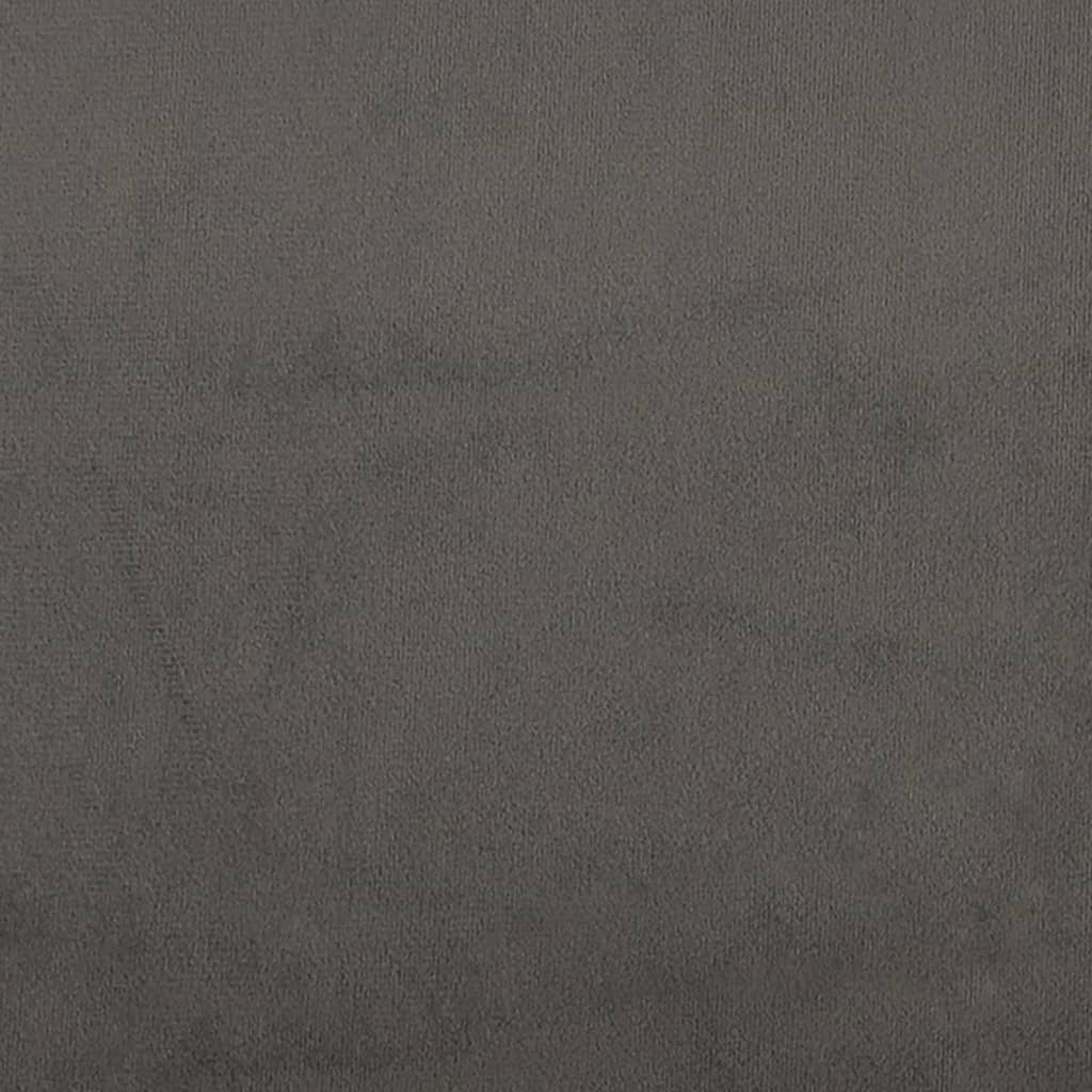 Uzglavlje s ušima tamnosivo 163x16x118/128 cm baršunasto