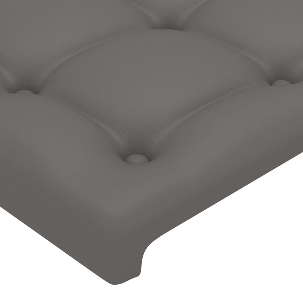 Uzglavlje s ušima sivo 163x16x118/128 cm od umjetne kože