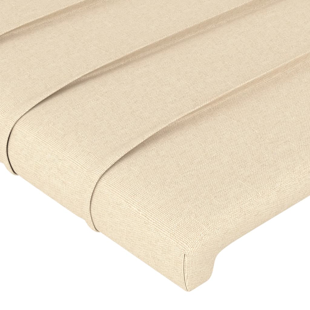 Uzglavlje s ušima krem 93x16x118/128 cm od tkanine