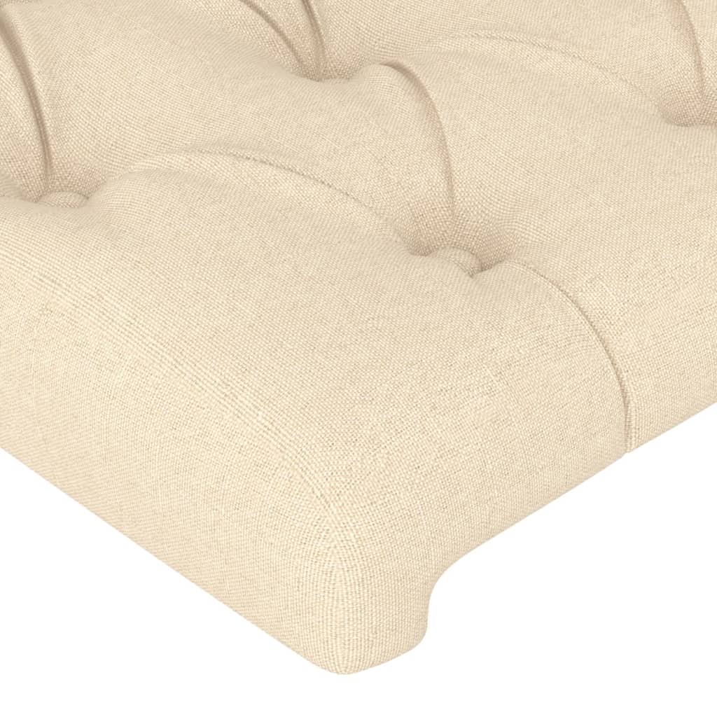 Uzglavlje s ušima krem 83x16x118/128 cm od tkanine
