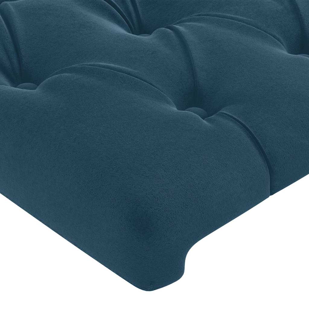 Uzglavlje s ušima tamnoplavo 83x16x118/128 cm baršunasto