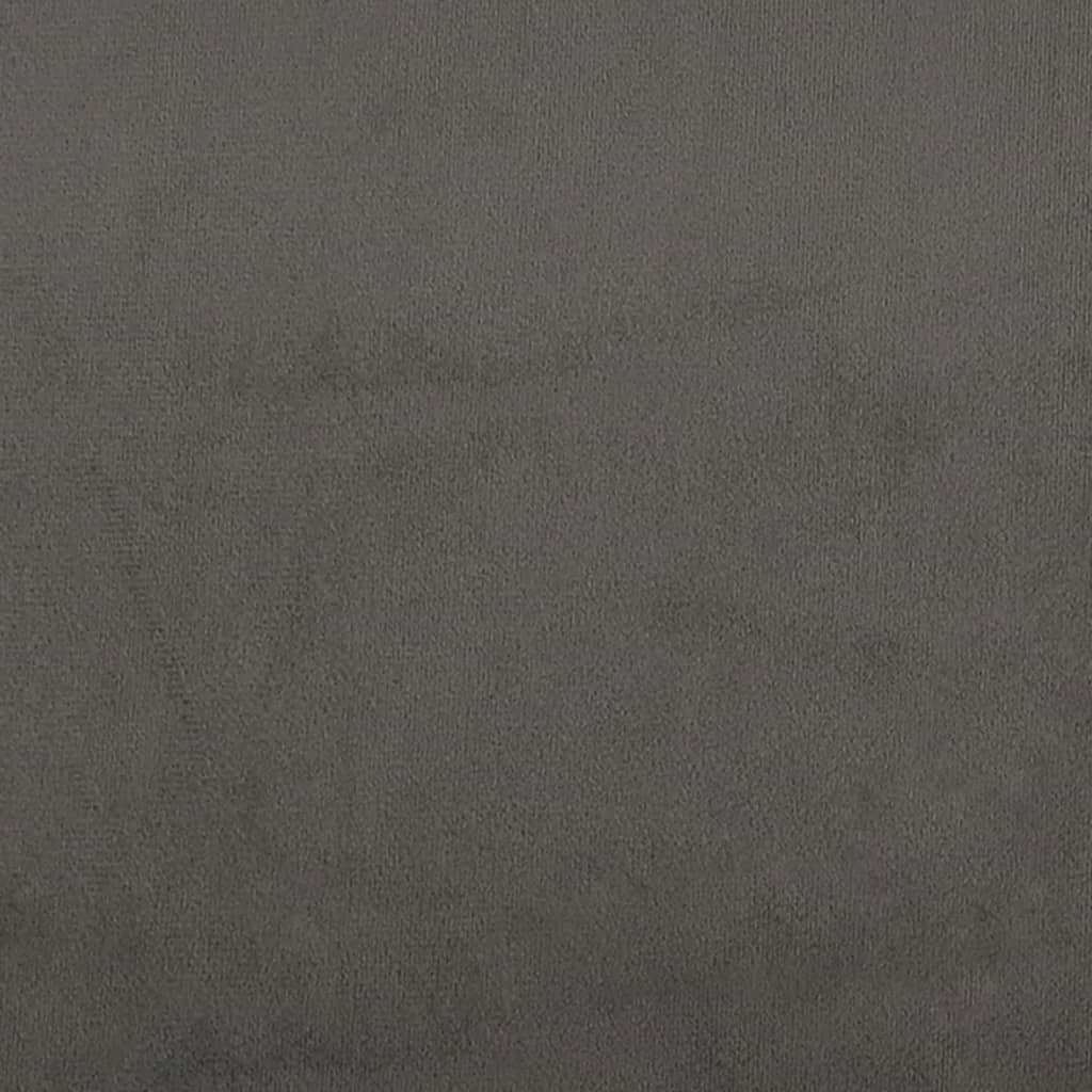 Uzglavlje s ušima tamnosivo 163x16x118/128 cm baršunasto