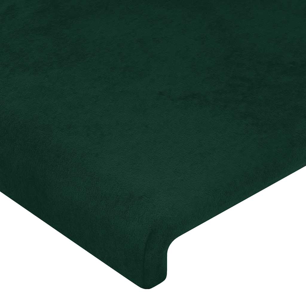 LED uzglavlje tamnozeleno 100x5x78/88 cm baršunasto