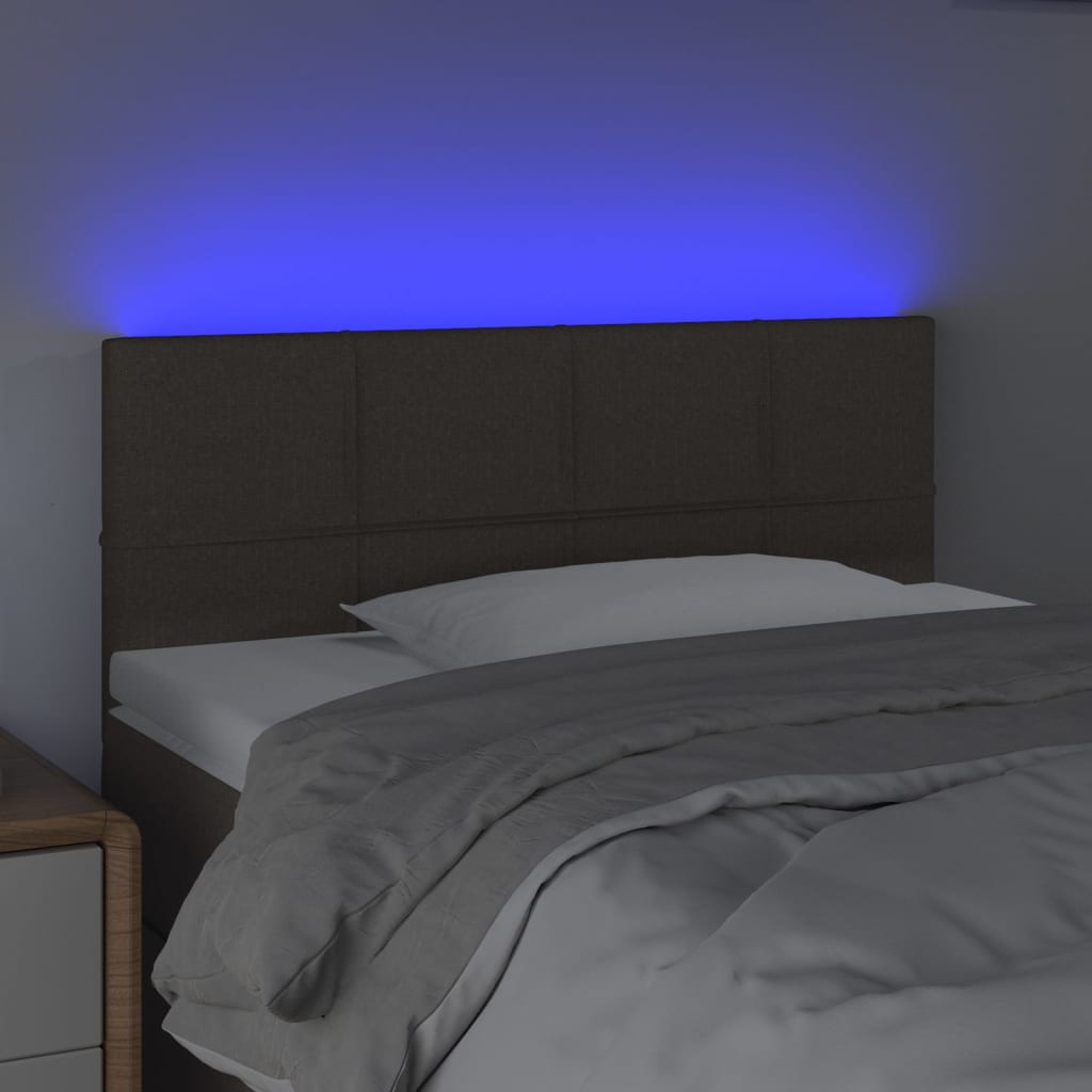 LED uzglavlje smeđesivo 90x5x78/88 cm od tkanine