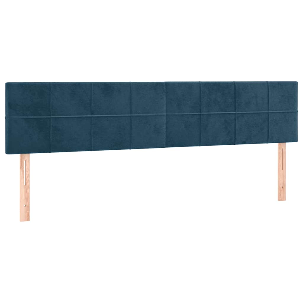 LED uzglavlje tamnoplavo 160x5x78/88 cm baršunasto