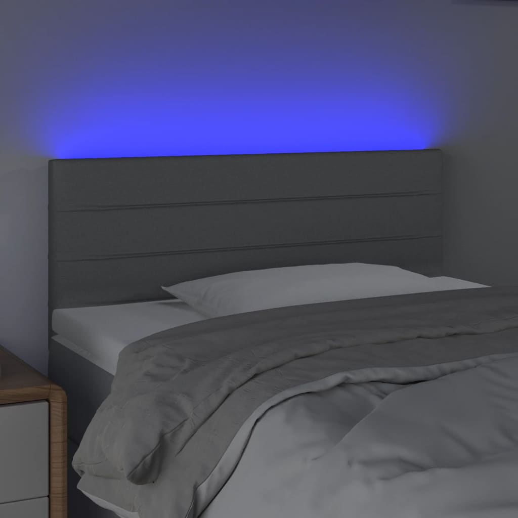 LED uzglavlje svjetlosivo 80 x 5 x 78/88 cm od tkanine